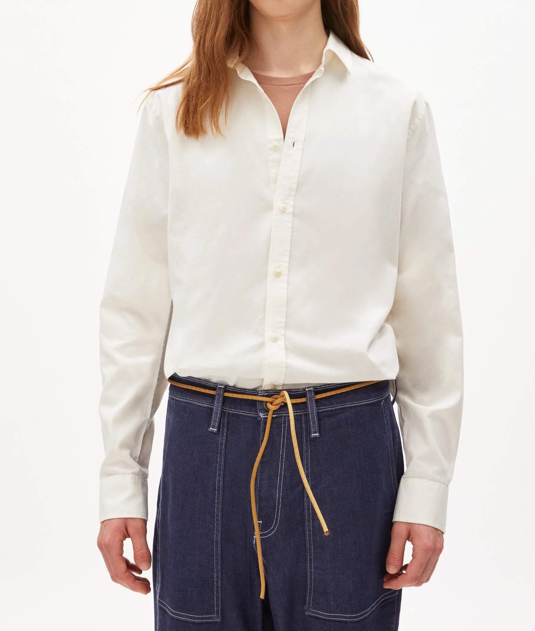 ARMEDANGELS Hemd Regular Fit "QUAADI" - off white