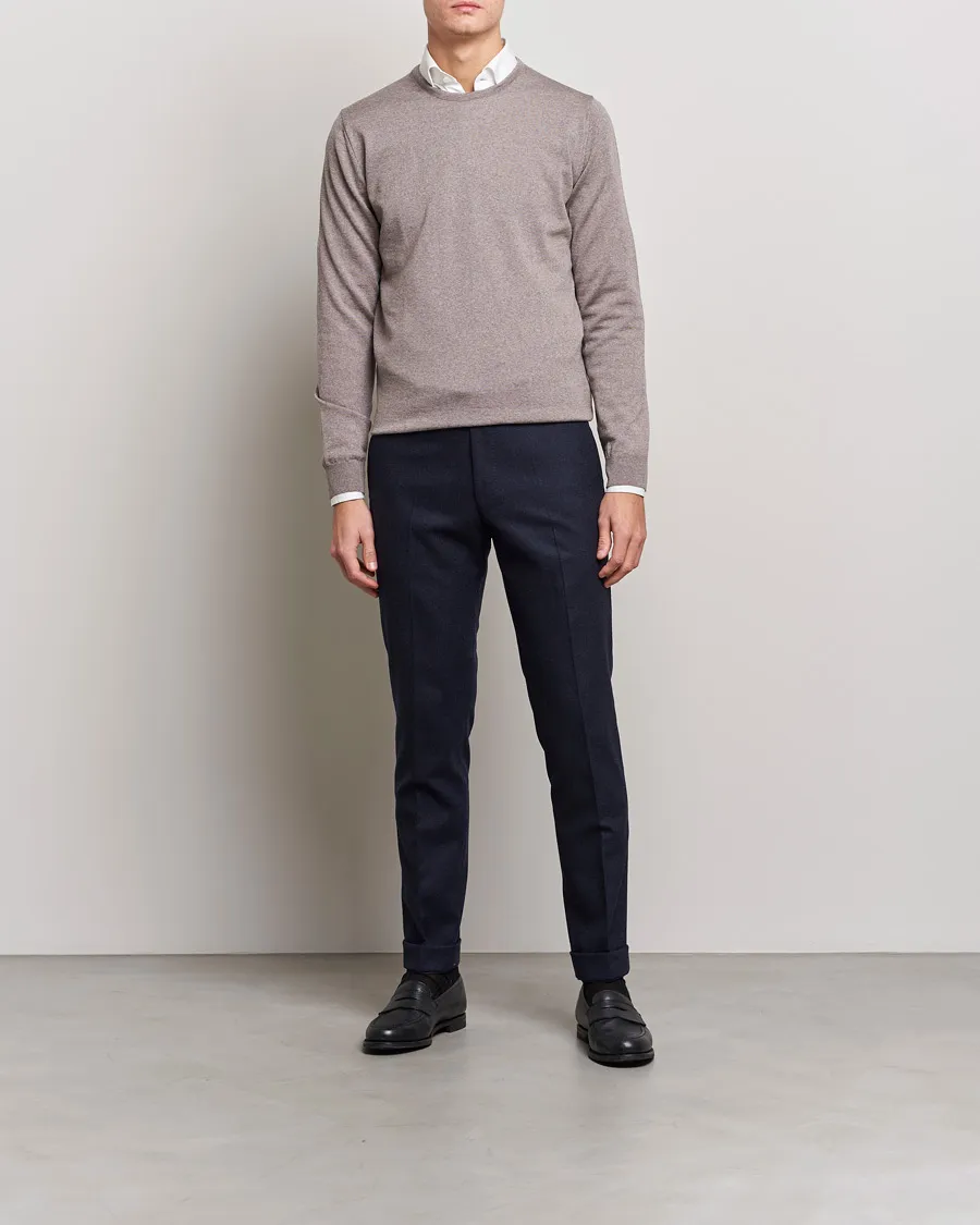 Merino Crew Neck Mud Brown