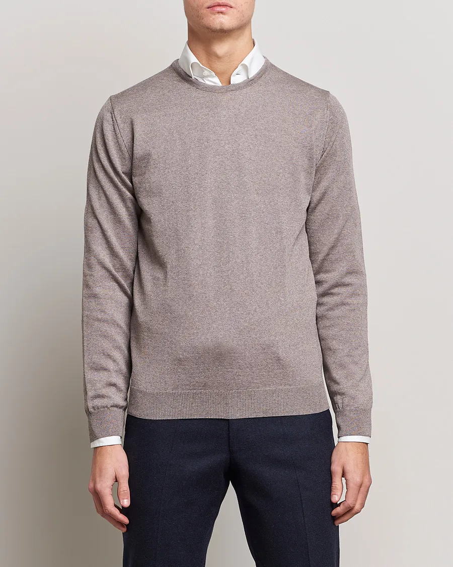 Merino Crew Neck Mud Brown