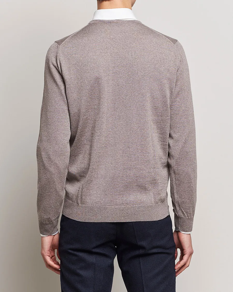 Merino Crew Neck Mud Brown