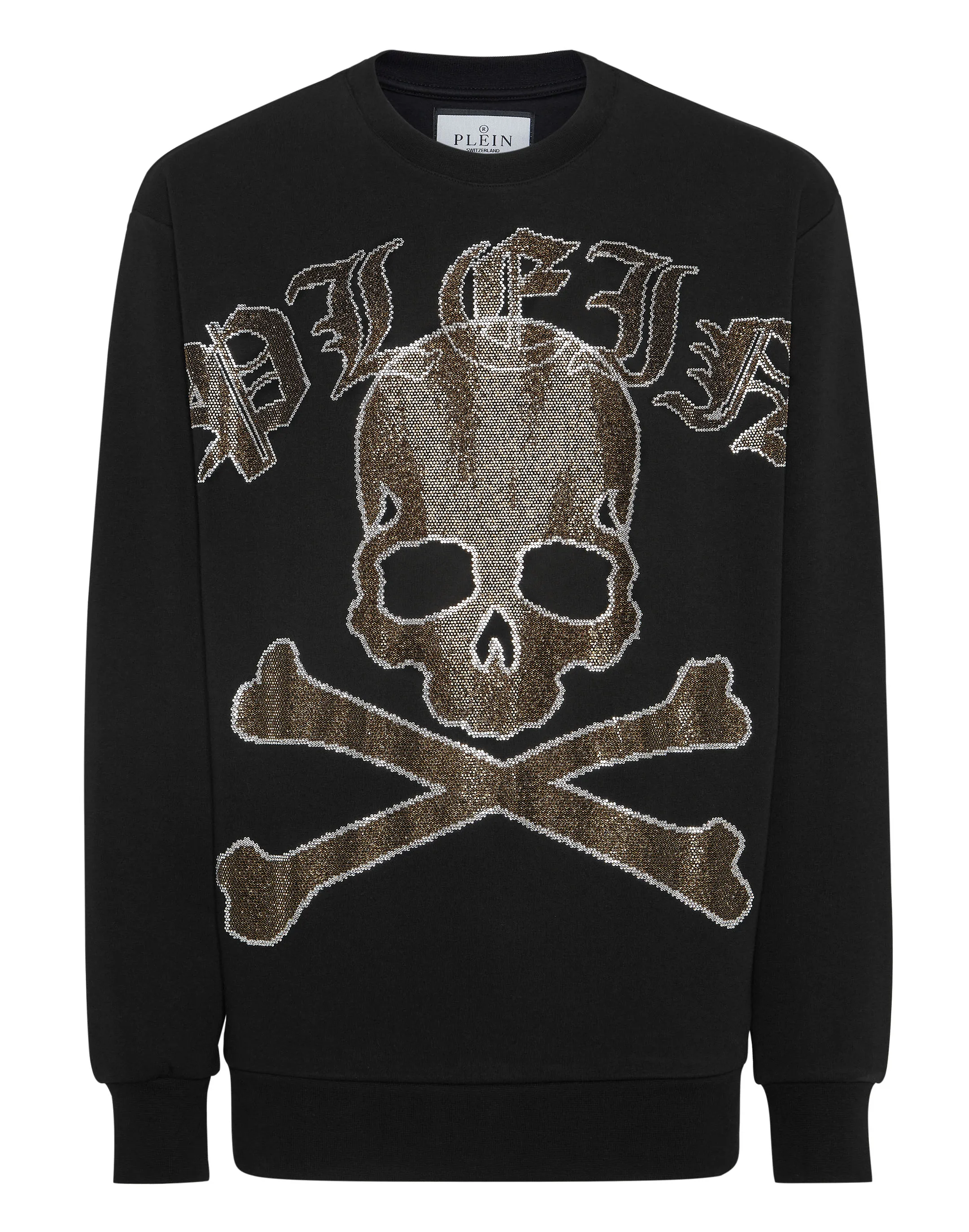 Sweatshirt LS with Crystals Paisley Gothic Plein