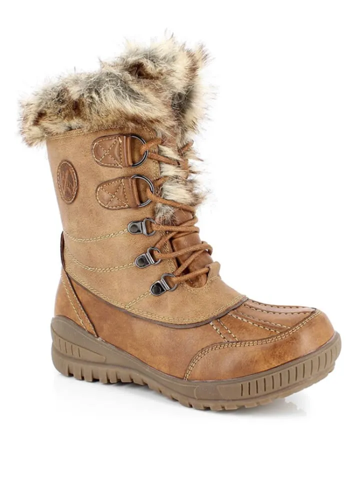 Winterstiefel "Elena" in Hellbraun